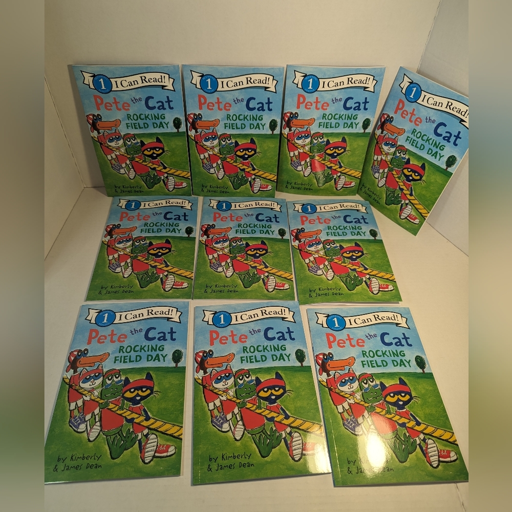 I Can Read! Beginning 1 Reading Pete The Cat Rocking Field Day Set of 10 Books